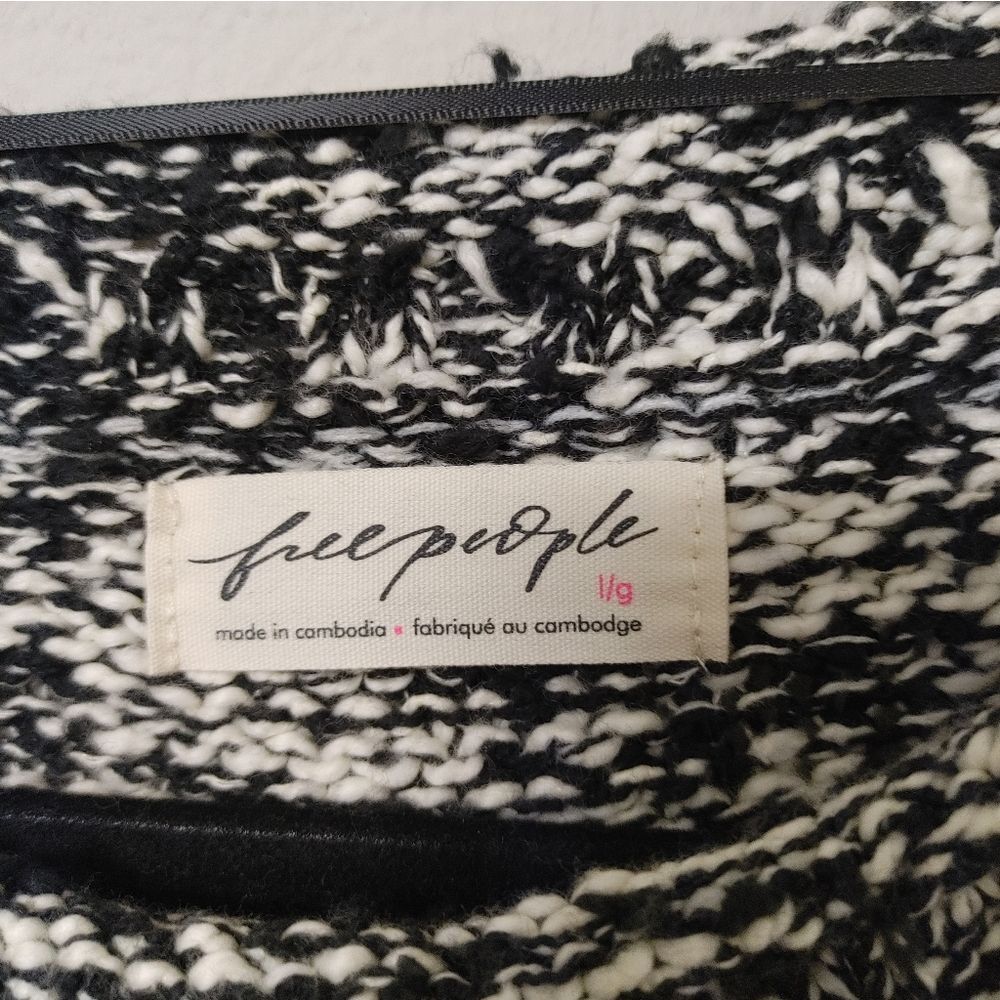 Free People Dani Pattern Sweater in Black Combo - Picture 6 of 10